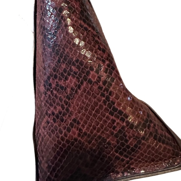 Nine West Purple and Black Snakeskin Tote Bag - Picture 3 of 11